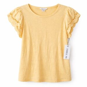 Liz Claiborne Kids Sunshine Eyelet Sleeve Top